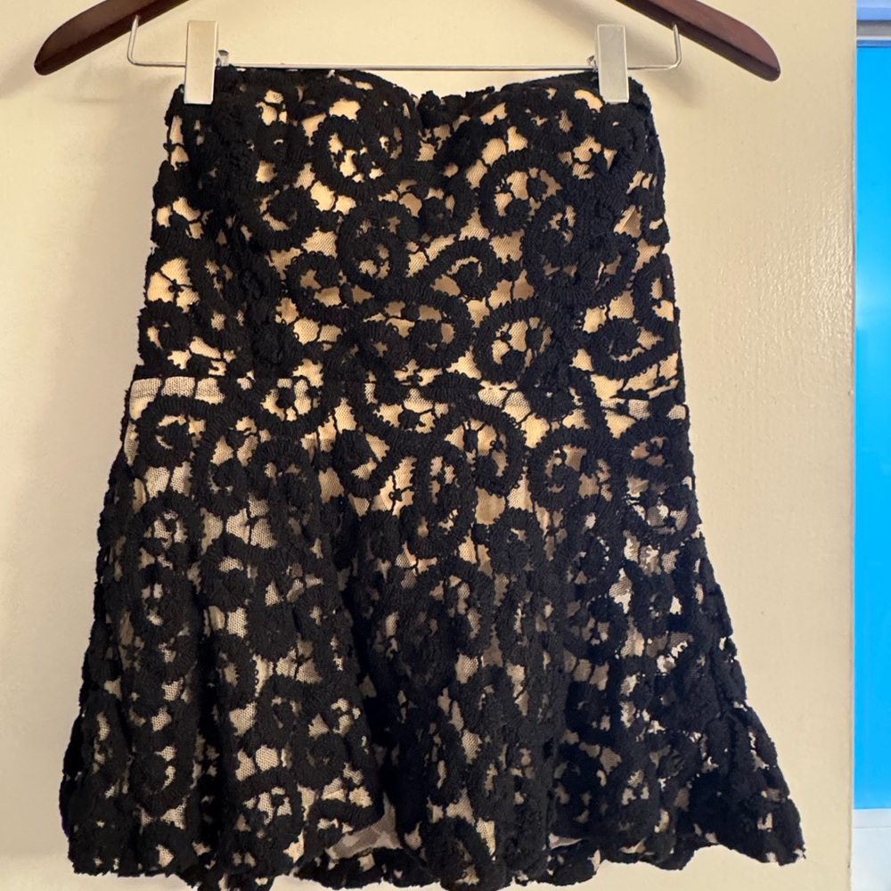 Catherine Malandrino Black Lace Top